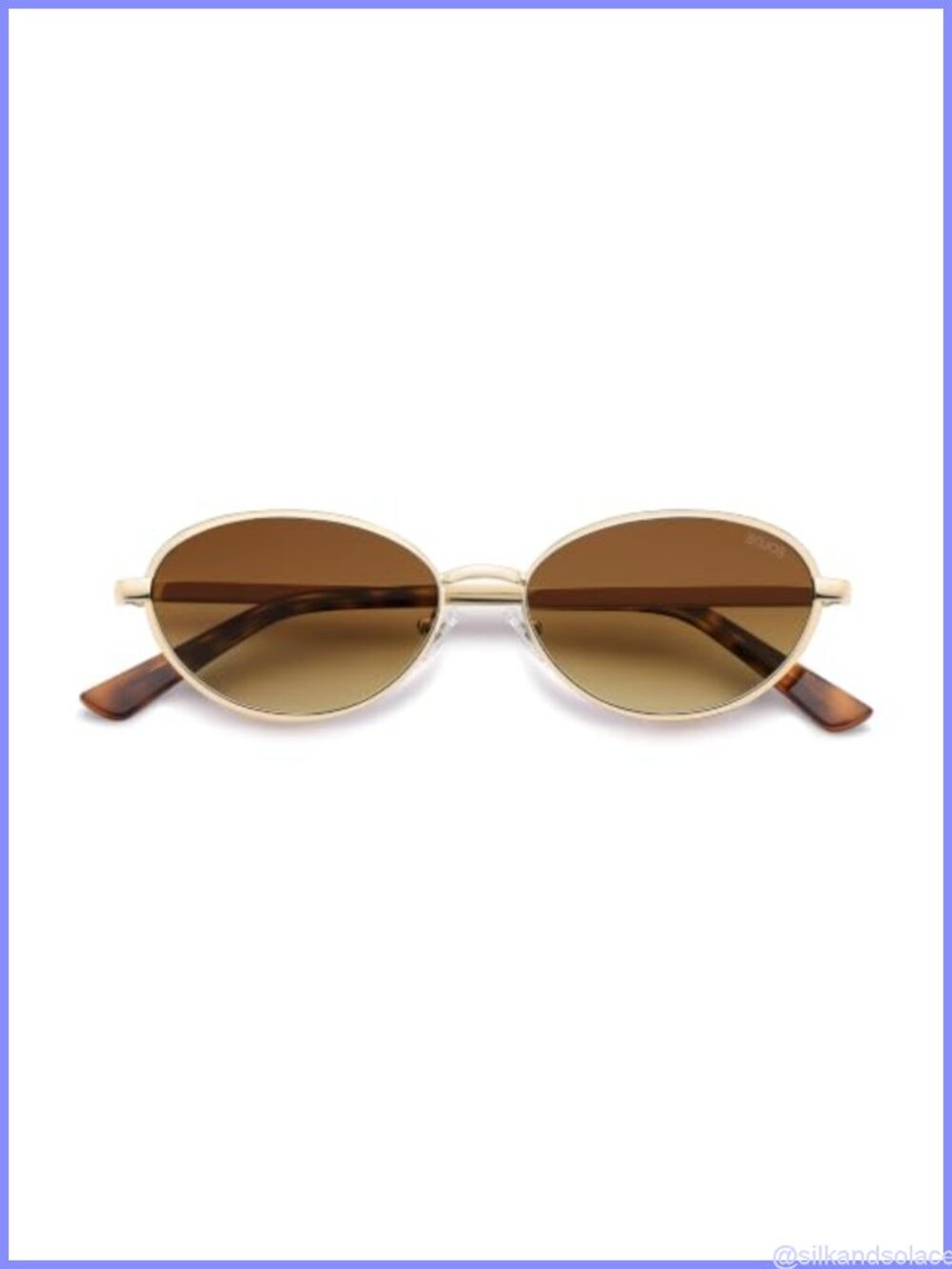 Oval Cat Eye Polarized Sunglasses Metal Frame UV400 Retro